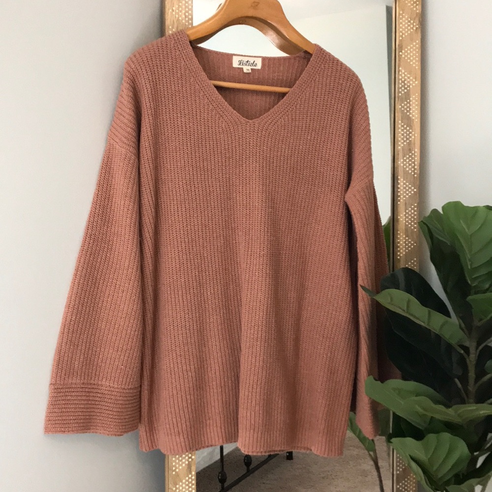 Light brown (with a hint of pink) sweater